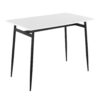 Marcel Mara - 5 Piece Upholstered Contemporary Counter Height Dining Set - Black / White - Image 3