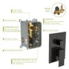Oil Rubbed Bronze Shower System With Waterfall Tub Spout, 12" Ceiling Mount, Stainless Steel And Brass - Oil-Rubbed Bronze - Image 8