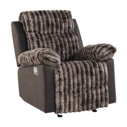 Bruni - Glider Recliner With Manual Recline And Rich Upholstery - Brown