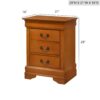 Louis Phillipe - 3 Drawer Nightstand - Oak - Image 5