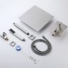Luxury 12" Ceiling Mount Rainfall Shower System With Brass And Stainless Steel - Brushed Nickel - Image 7