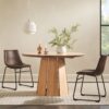 Round Pedestal Dining Table - Light Brown - Image 3