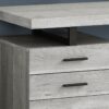 Computer Desk For Home Office, Laptop, Left, Right Set - Up, Storage Drawers - Gray - Image 2