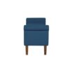 Upholstered Storage Bench With Rolled Armrests - Blue - Image 5