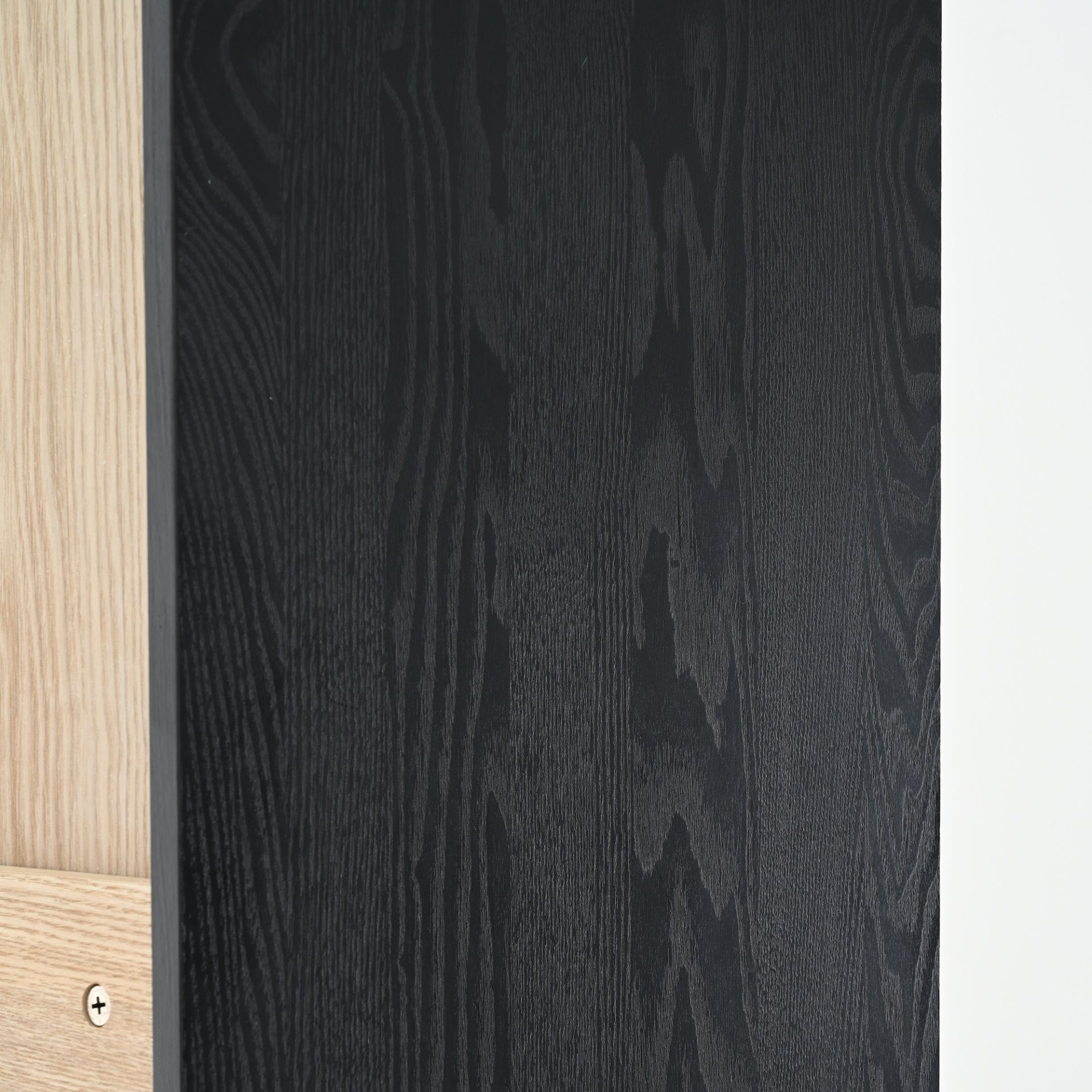 Mid Century Modern Style Tall Display Cabinet With Glass Doors For Collectibles - Black - Image 17