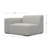 Rex - Left Arm Sofa Module - Gray - Image 17