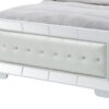 King Bed Elegant Contemporary - White - Image 4
