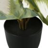13" Tall, Artificial Plant, Monstera Calthea, Indoor, Faux, Fake, Table, Greenery, Potted, Decorative (Set of 2) - Green / Black - Image 4