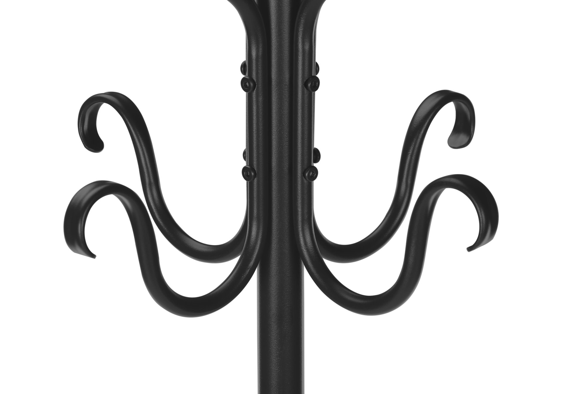 Coat Rack, Hall Tree, Free Standing, 8 Hooks, Entryway, Transitional - Black - Image 8