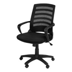 Office Chair, Adjustable Height, Swivel, Ergonomic, Armrests, Mesh, Contemporary & Modern - Black