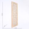 Floral Hand Carved Mandala Rectangular Wall Decor Accent - Gold / White - Image 3