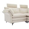 Modern Corduroy, Loveseat Sofa, Deep Seat Sectional Sofa With Ottomans Comfortable Cloud Sofa For Living Room, Apartment, Office, Couch - Beige - Image 11