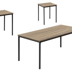 Table Set, Coffee, End, Laminate, Contemporary, Modern (Set of 3) - Taupe