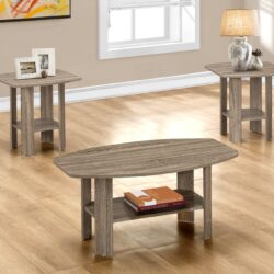 Table Set, Coffee, End, Side, Accent For Living Room, Transitional (Set of 3) - Taupe