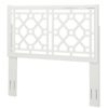 Tabor - Chippendale Headboard Queen / Full Durable Poplar Design - White - Image 4