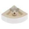 Triangle Porcelain Wall Mount Vessel Sink With Single Faucet Hole & Overflow - White - Image 7