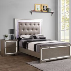 Alana - Full Bed - Silver Champagne