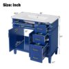 Bathroom Vanity With Sink, Soft Close Doors, Construction - Blue - Image 3