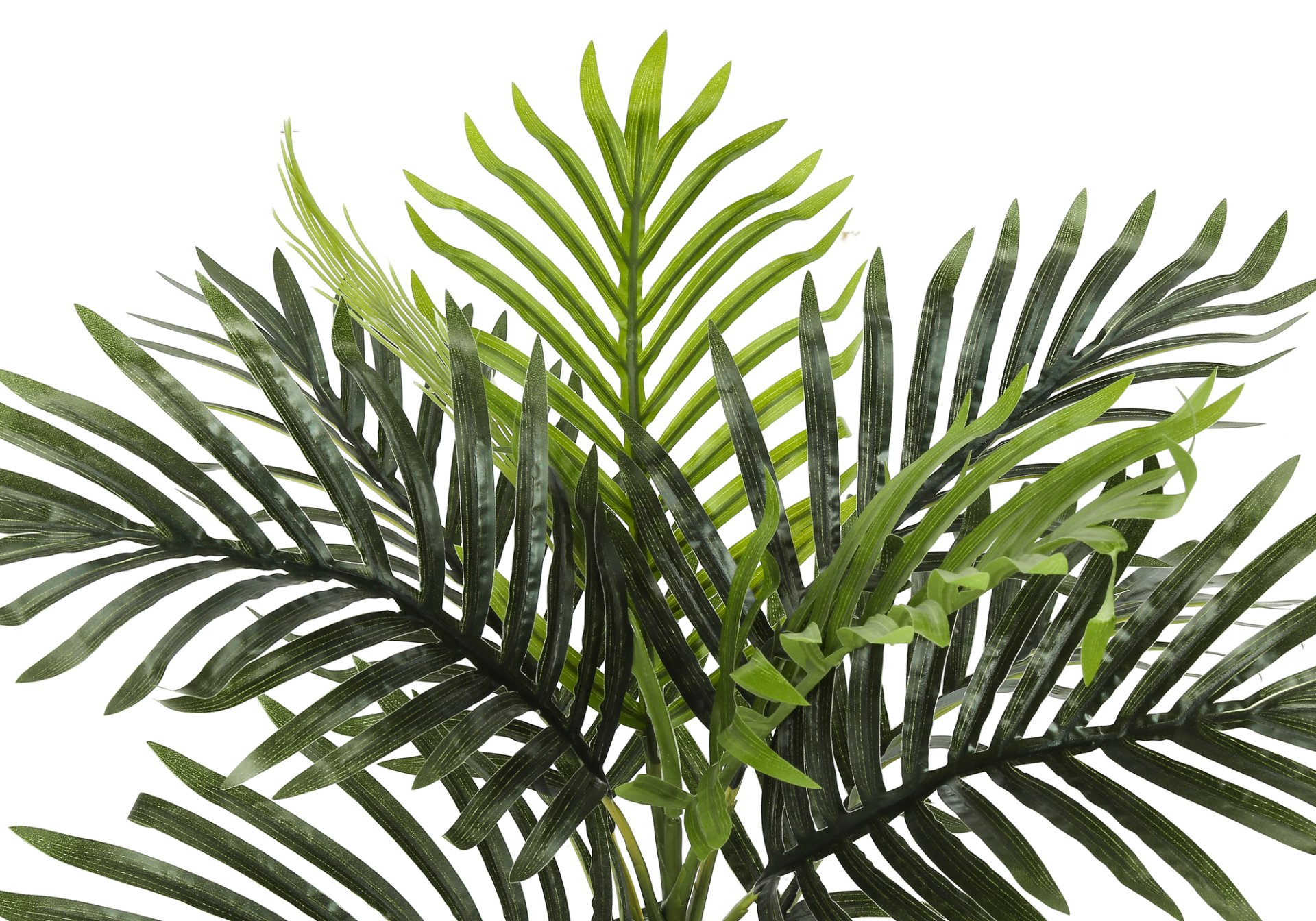 20" Tall, Artificial Plant, Palm, Indoor, Faux, Fake, Table, Greenery, Potted, Real Touch, Decorative - Green / Black - Image 4