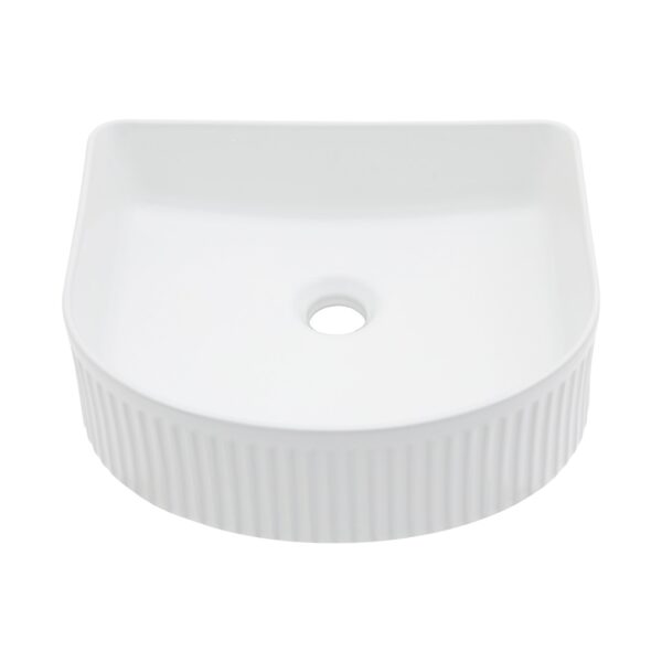 Vessel Bathroom Sink With Design - White