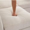 Sectional Sofa Modular U Shaped With Ottoman & USB Ports - Beige - Image 25