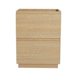Classic Style Bathroom Vanity With Double Drawer, Freestanding Cabinet - Oak