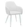Dining Chair, Side, Upholstered For Dining Room, Contemporary & Modern (Set of 2) - White - Image 13