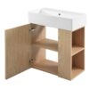 Floating Bathroom Vanity With Basin And Right Side Storage - Wood - Image 10