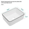 Modern Rectangular Vessel Bathroom Sink - White - Image 3