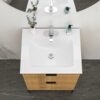 Premium Ceramic Rectangular Single Vanity Top With Overflow - White - Image 4