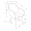 Dining Chair, Side, Upholstered For Dining Room, Contemporary & Modern (Set of 2) - White - Image 11