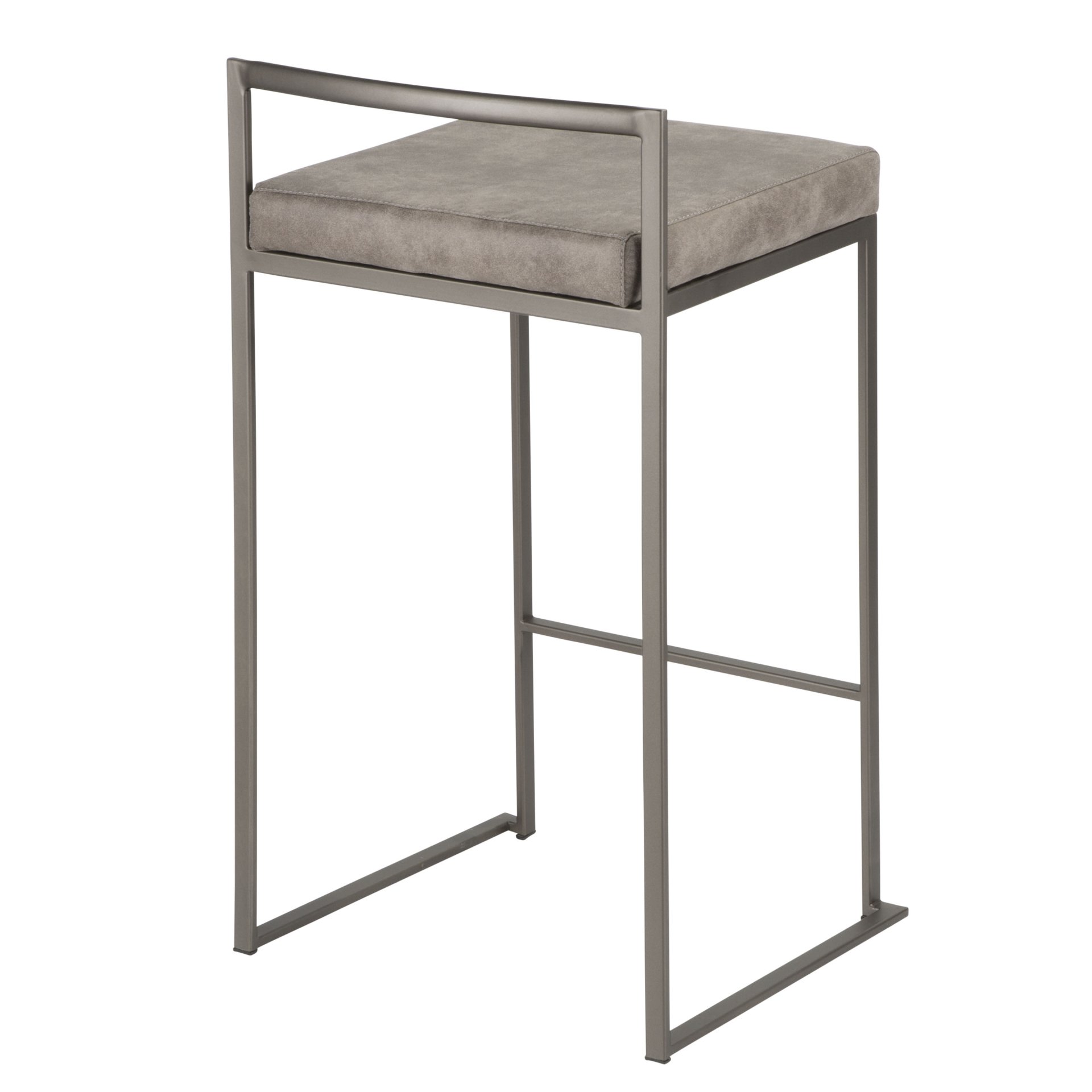 Fuji - Contemporary Stackable Counter Stool (Set of 2) - Antique / Stone - Image 4