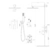 Dual Shower Head System With Rough In Valve, 10" Square Design - Brushed Nickel - Image 3