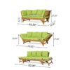 Outdoor Expandable Daybed & Cushions - Teak - Image 3