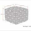 Briella - Square Woven Outdoor / Indoor Pouf - Gray / White - Image 6