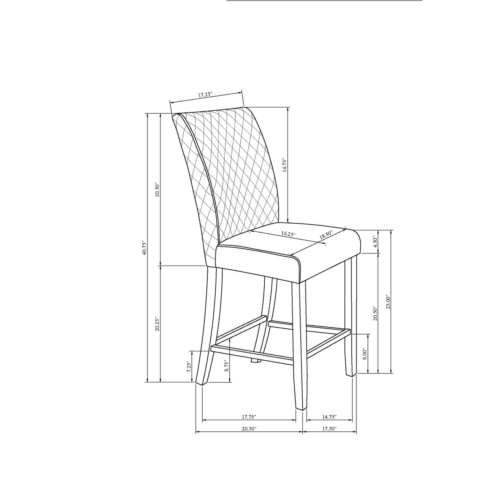 Jasmine - Barstool (Set of 2) - Gray - Image 3