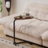 C-Shaped Side Tables (Set of 2), Small Sofa Table For Small Spaces, Living Room, Bedroom - Brown - Image 4