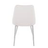 Marche - Contemporary Dining Chair (Set of 2) - Chrome / White - Image 5
