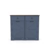 Double Tilt Out Trash Cabinet For 20 Gallon Trash Cans, Barn Door Laundry Sorter Cabinet - Antique Navy Blue - Image 15