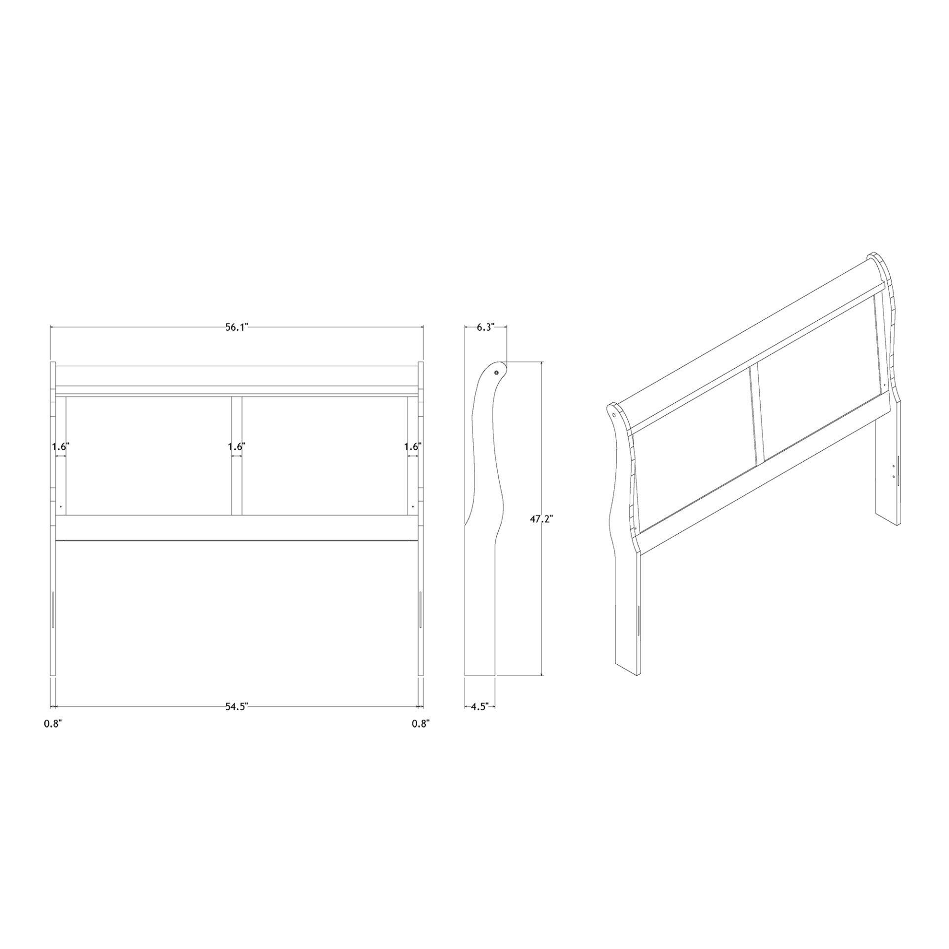Charlston - Full Sleigh 5 Piece Bedroom Set With LED Headboard - Blue - Image 11