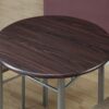 Dining Table Set, Small Round 3 Pieces Set - Espresso - Image 2