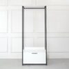 Fiona - Contemporary Wood And Metal Walk In Closet With 1 Drawer - White - Image 4