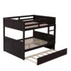 Full Over Full Bunk Bed With Twin Size Trundle - Espresso - Image 4