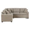 L-Shape Sofa Bed Pull-Out Sleeper Sofa With Wheels, USB Ports, Power Sockets For Living Room - Khaki - Image 11