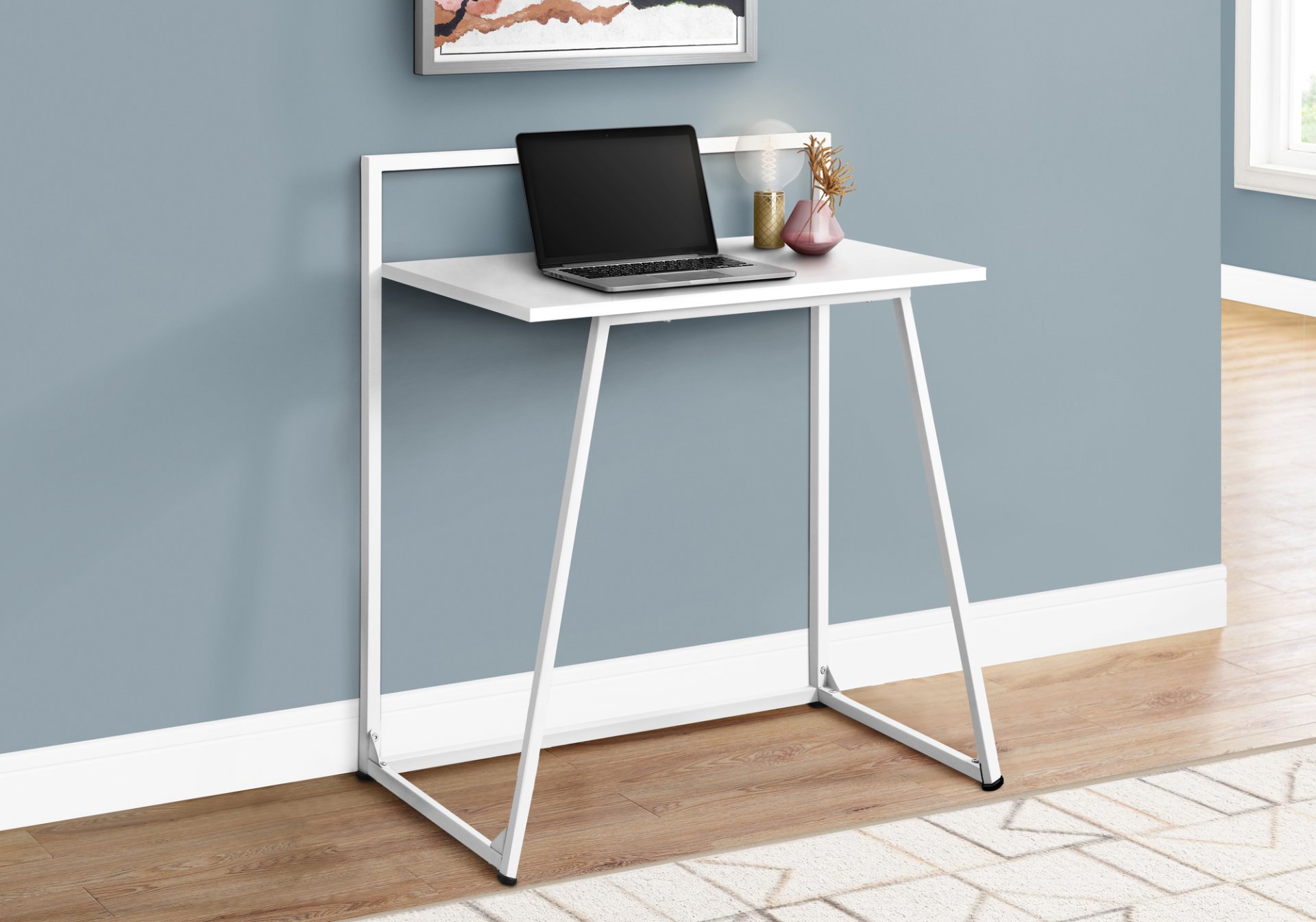 Computer Desk For Home Office, Laptop, Modern - White - Image 4