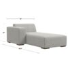 Rex - Left Chaise Sofa Module - Gray - Image 13