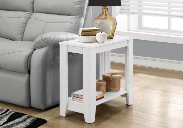 Accent Table, Side Transitional - White