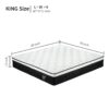 12" King Size Hybrid Mattress Individual Pocket Spring 7 Zoned Soft Memory Foam Breathable Cool Knitted Cover - Black - Image 6