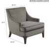 Anna - Accent Arm Chair With Pillow - Light Gray - Image 3