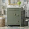 Bathroom Vanity With Sink, Soft Close Storage - Green - Image 2